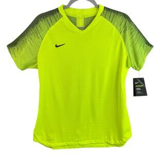 NIKE VaporKnit Soccer Jersey Womens Size L Volt AQ2727-702 Uniform Top